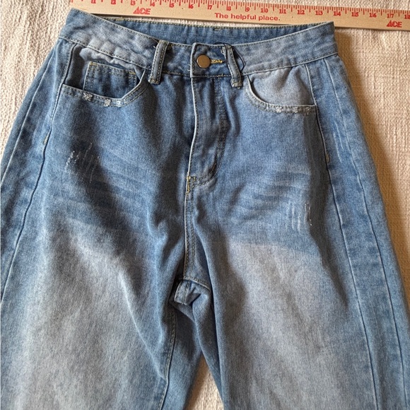 Stylish Blue Denim Jeans Teenager Size Medium Jeans Boyfriend - Picture 6 of 7